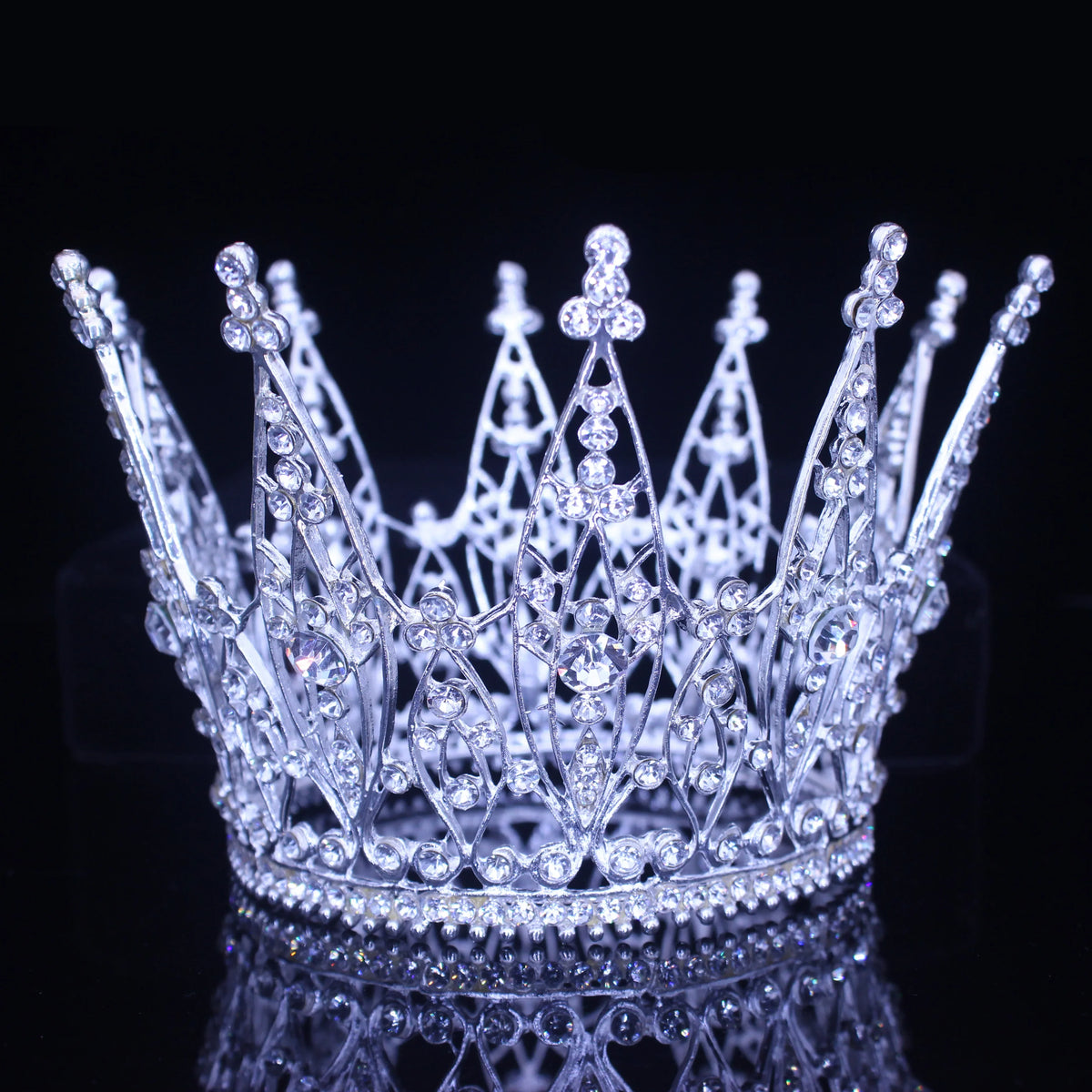Bridal Rhinestone Tiara Crown for Weddings, Prom & Pageants