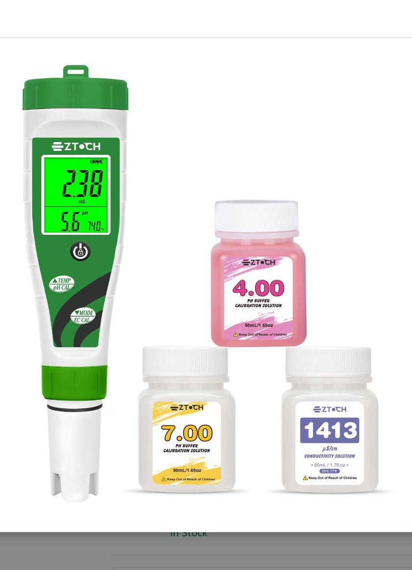 Digital pH and EC Water Quality Tester, Hydroponics, Aquarium, Pool