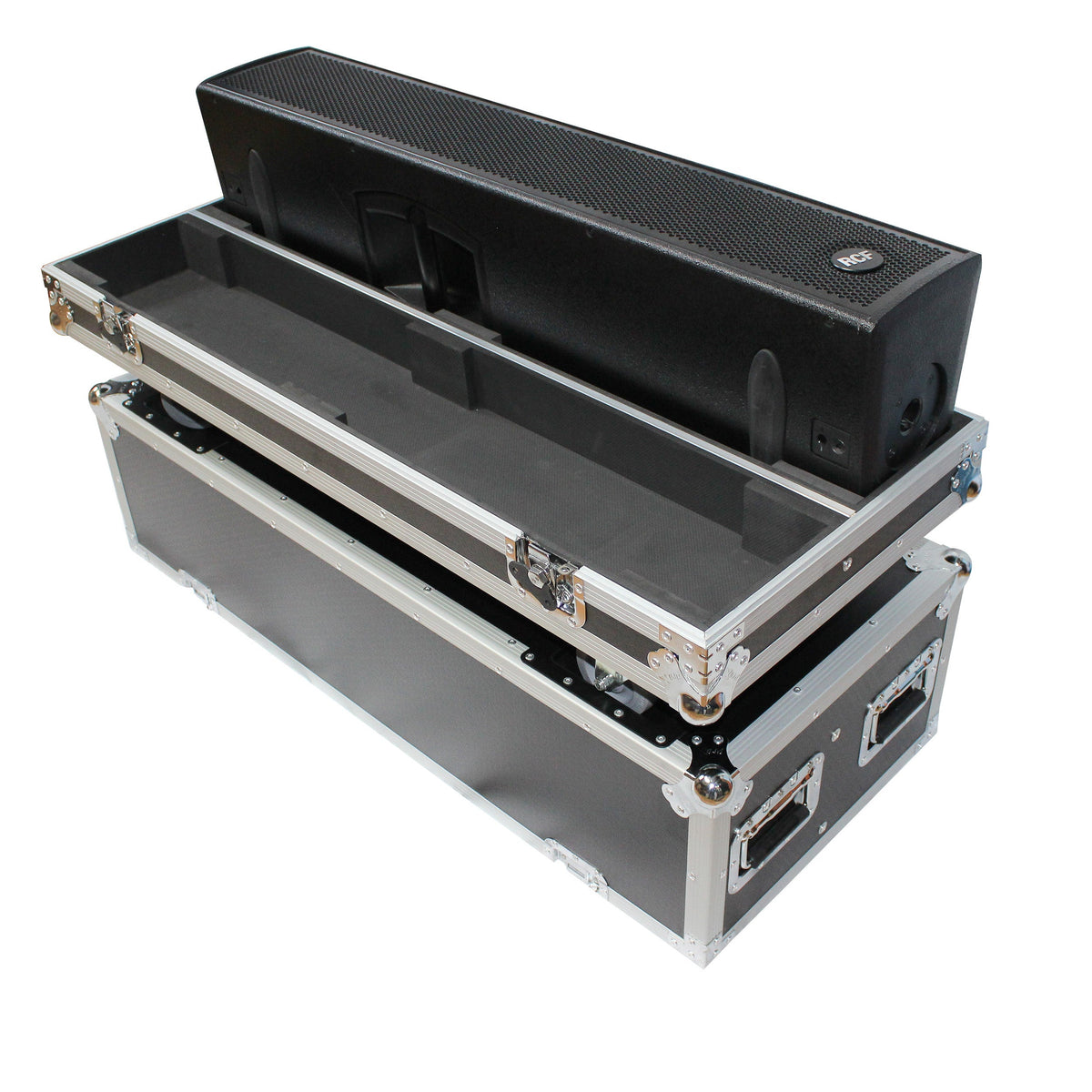 ProX XS-RCF-NXL24A - Flight Case for Two RCF NX L24-A MK2 Column Array Speakers W/4 Inch Casters