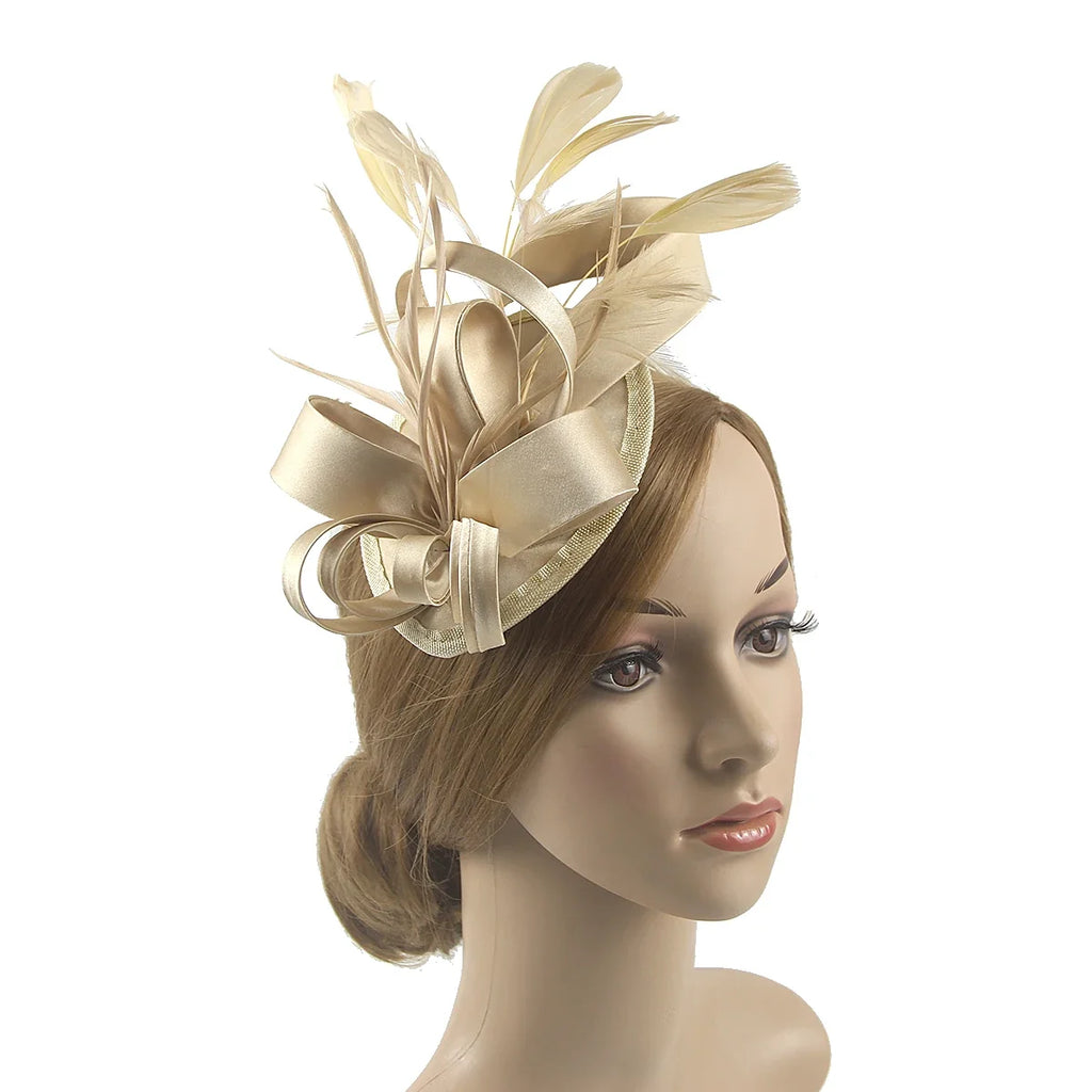 Women’s Feather Fascinator Hairband for Derby, Tea Parties & Events