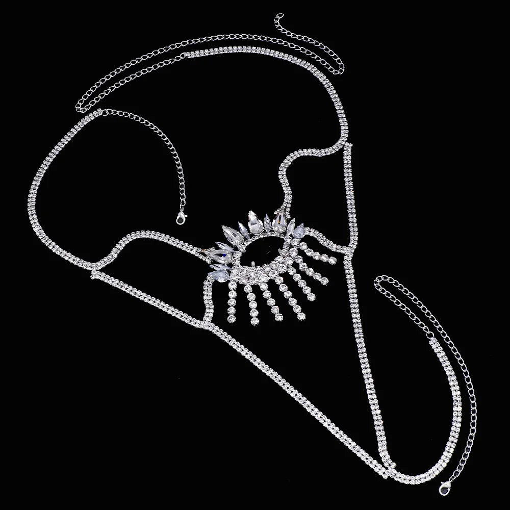 Evil Eye Crystal Thong Belly Chain
