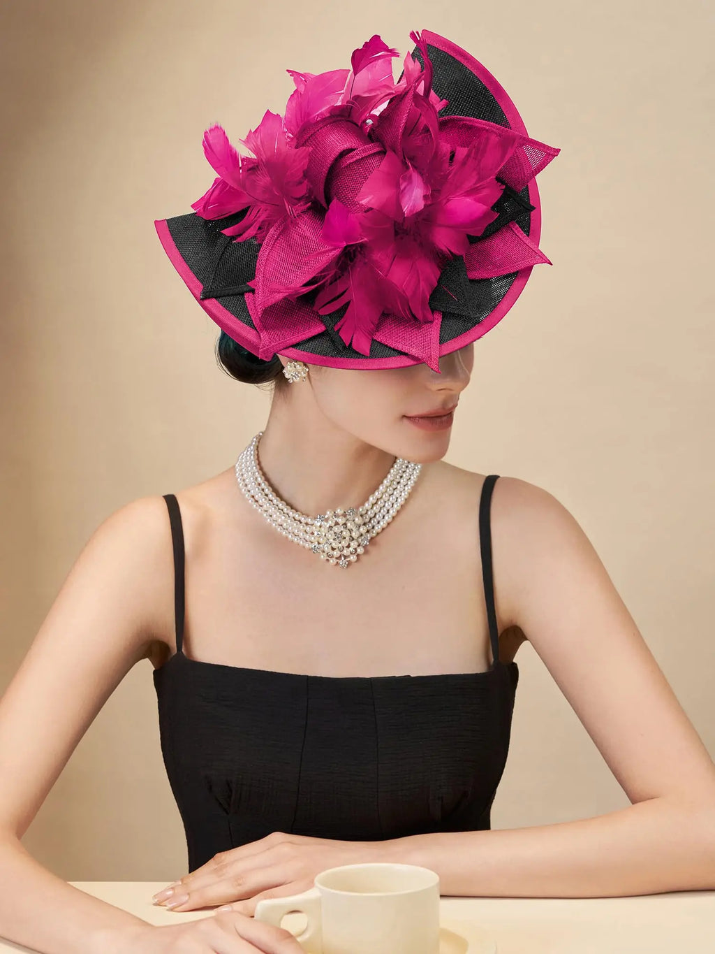 Showgirl Feather Fascinator Headband | Statement Party & Derby Hat