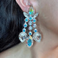 60mm Rhinestone Tassel Drop Earrings