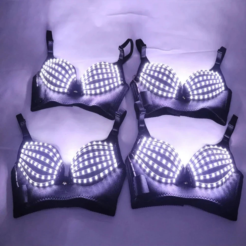 Light-Up LED Bra Clubwear Costume Set
