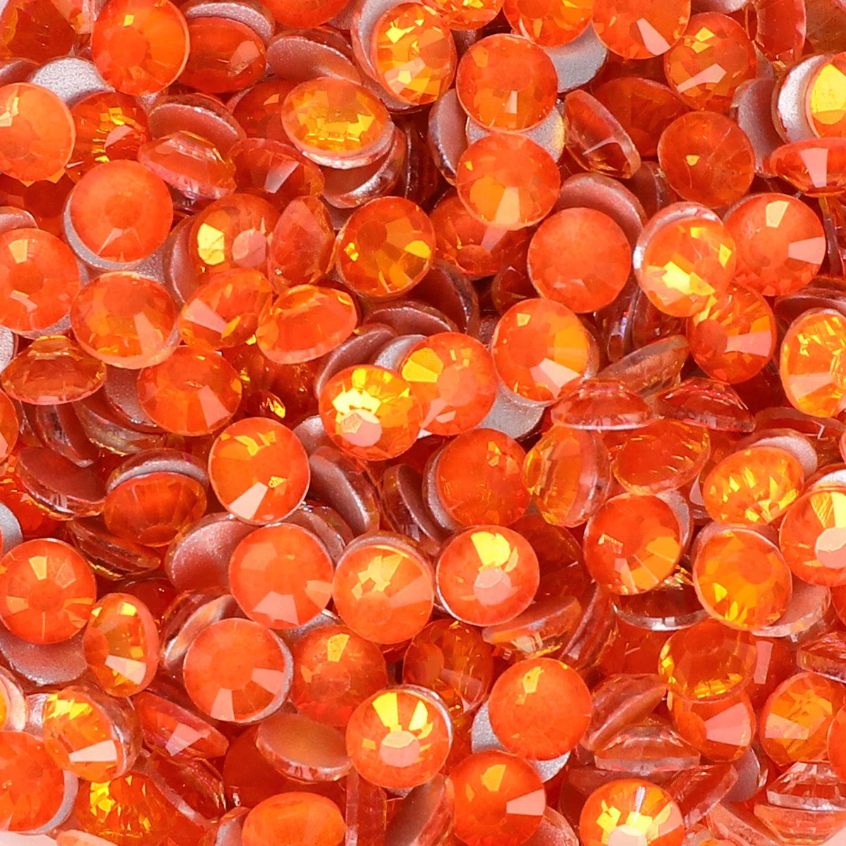 Premium Glass Flatback Rhinestones Non-Hotfix Glitter Stones for Nail Art and Costume Decor