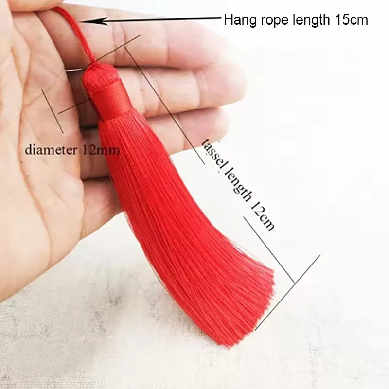 12cm Polyester Silk Tassel Fringe Trim DIY Sewing Accessories