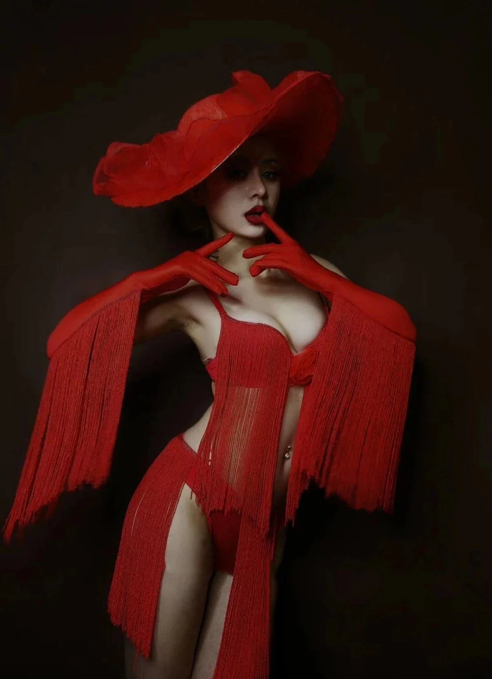 Women's Christmas Stage Performance Costume Set for Dancers & Singers