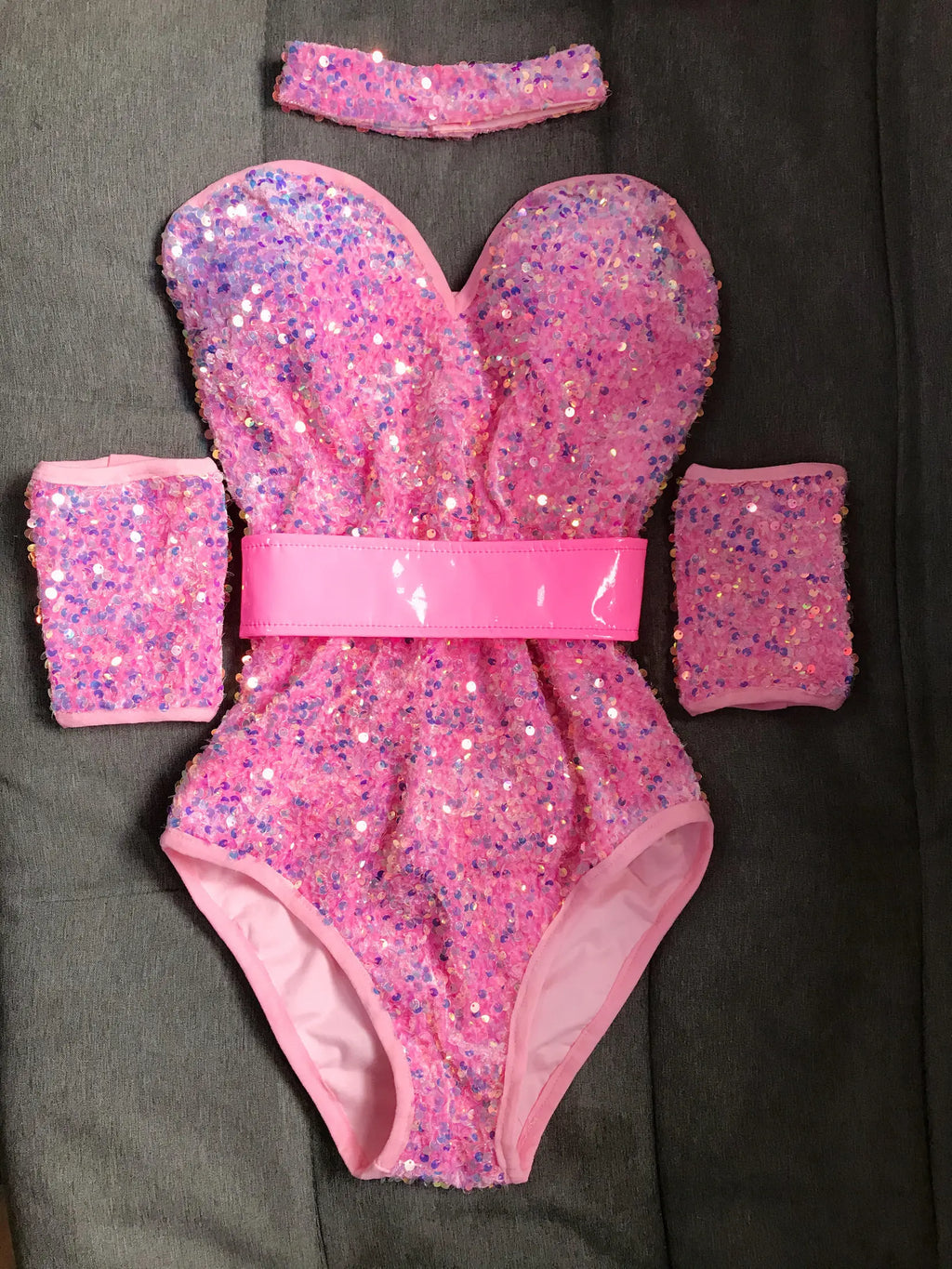 Women's Sequin Dance Bodysuit Costume for Dai & Chinese Folk Dance