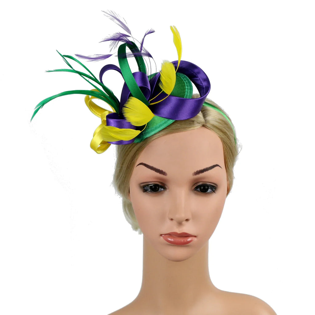 Women’s Feather Fascinator Hairband for Derby, Tea Parties & Events