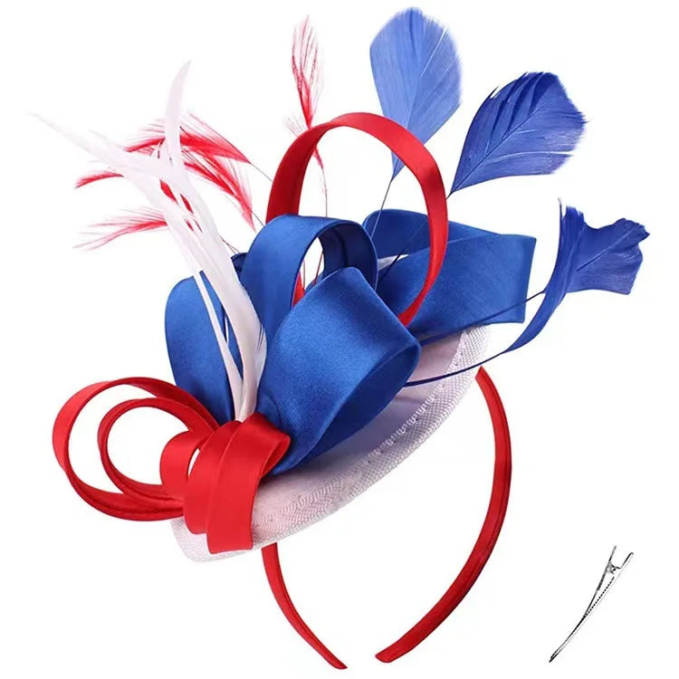 Women’s Feather Fascinator Hairband for Derby, Tea Parties & Events