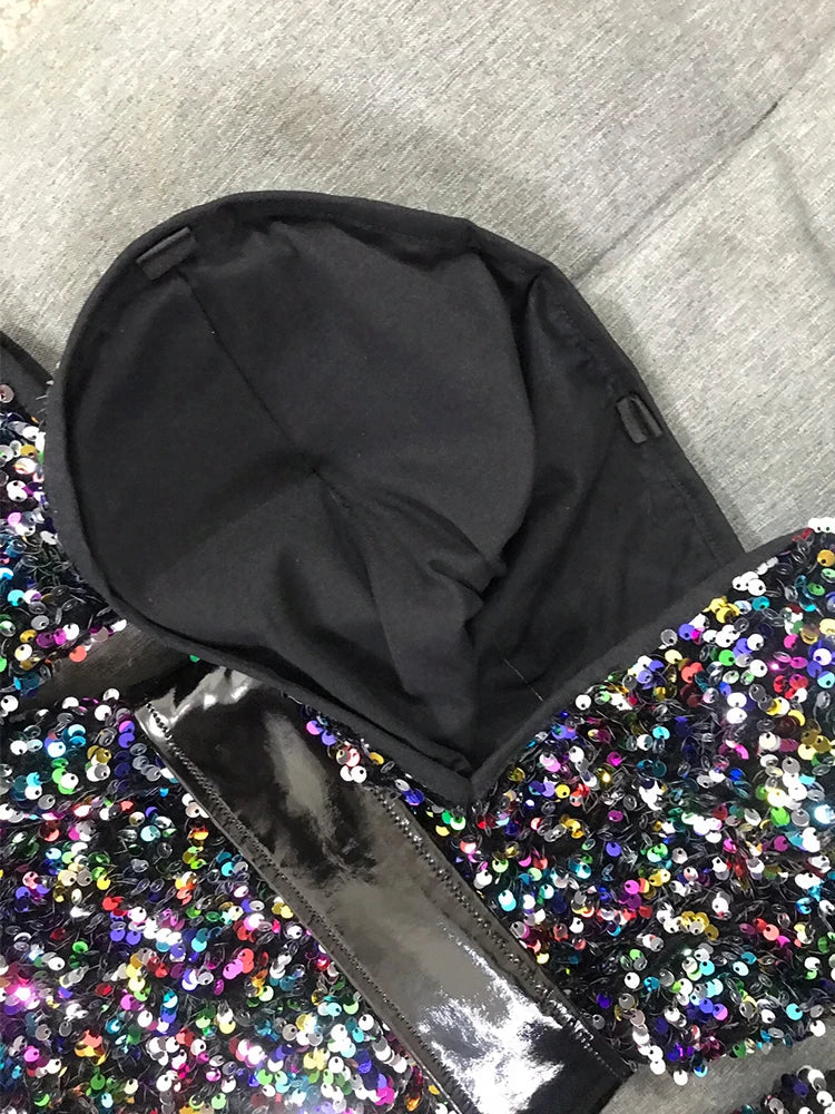 Women's Sequin Dance Bodysuit Costume for Dai & Chinese Folk Dance