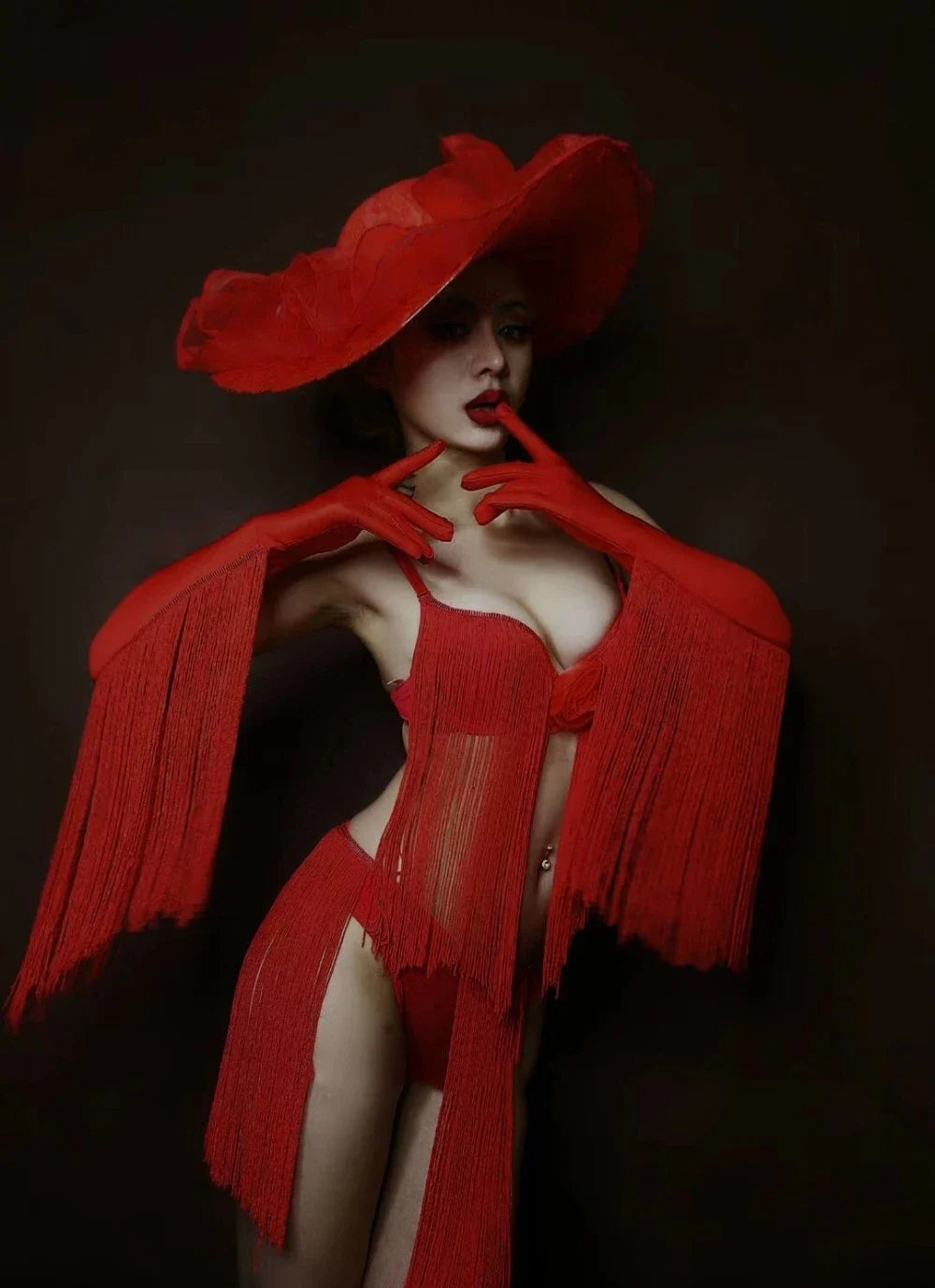 Women's Christmas Stage Performance Costume Set for Dancers & Singers