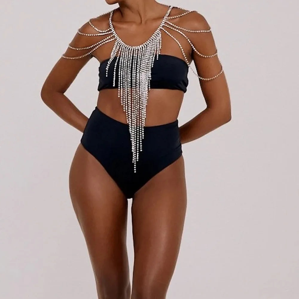 Crystal Tassel Waist Chain Belt for Women