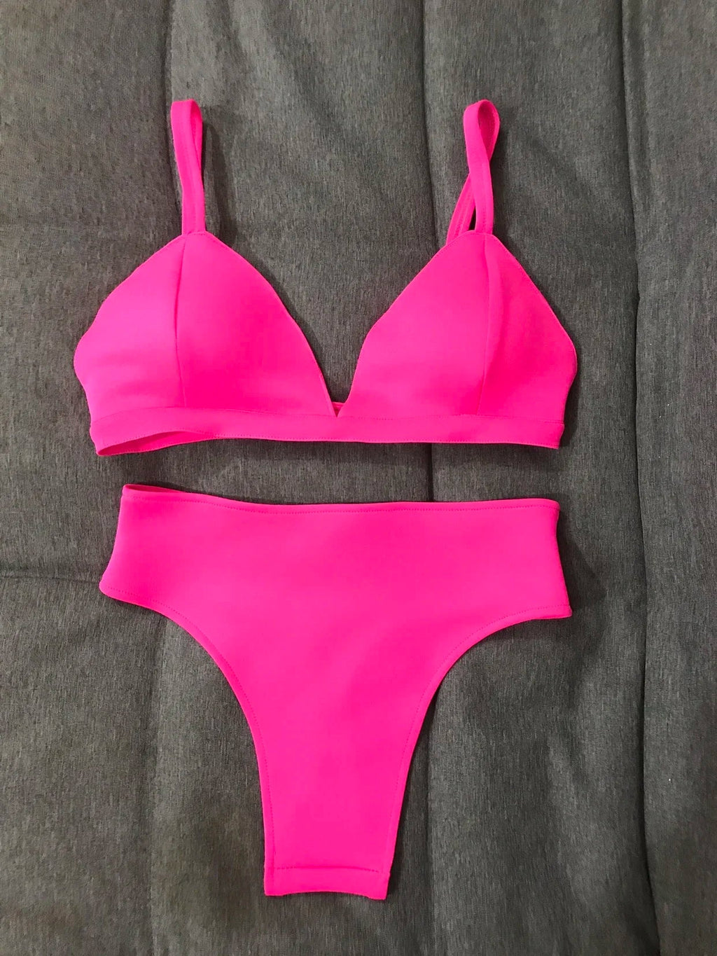 Neon Rave Bikini Set – Women's Stretch Pole Dance Outfit, Club & Festival Stage Wear