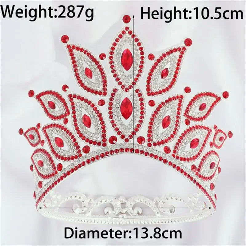 Crystal Bridal Tiara Crown – Vintage Queen Rhinestone Wedding Diadem in Gold or Silver