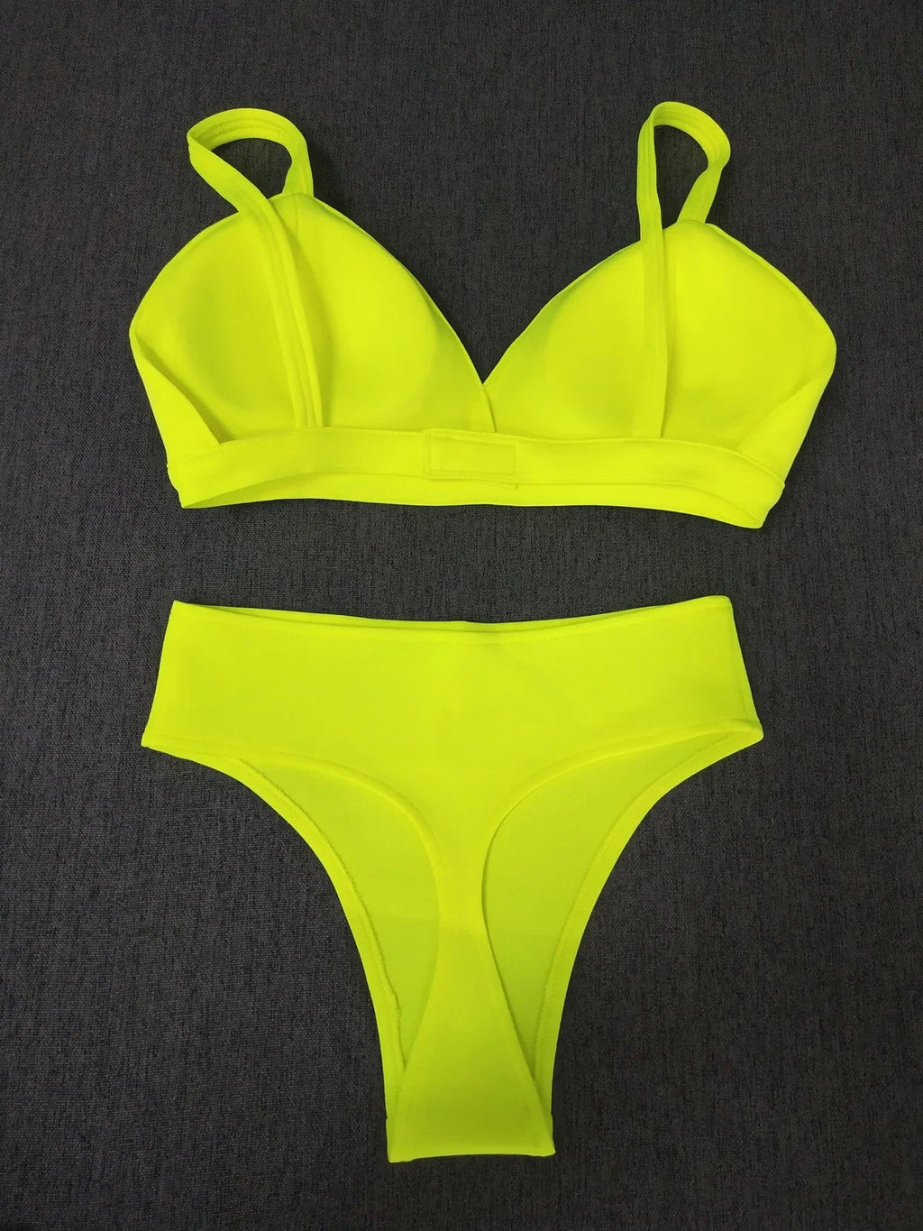 Neon Rave Bikini Set – Women's Stretch Pole Dance Outfit, Club & Festival Stage Wear