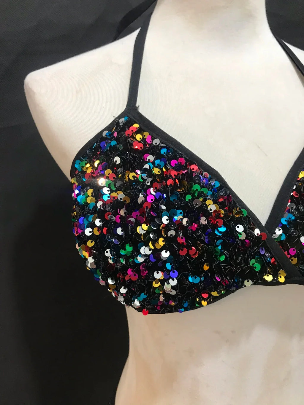 Sequin Bikini Pole Dance Costume for Women | Sparkly Rave & Nightclub Dancewear Set