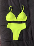 Neon Rave Bikini Set – Women's Stretch Pole Dance Outfit, Club & Festival Stage Wear