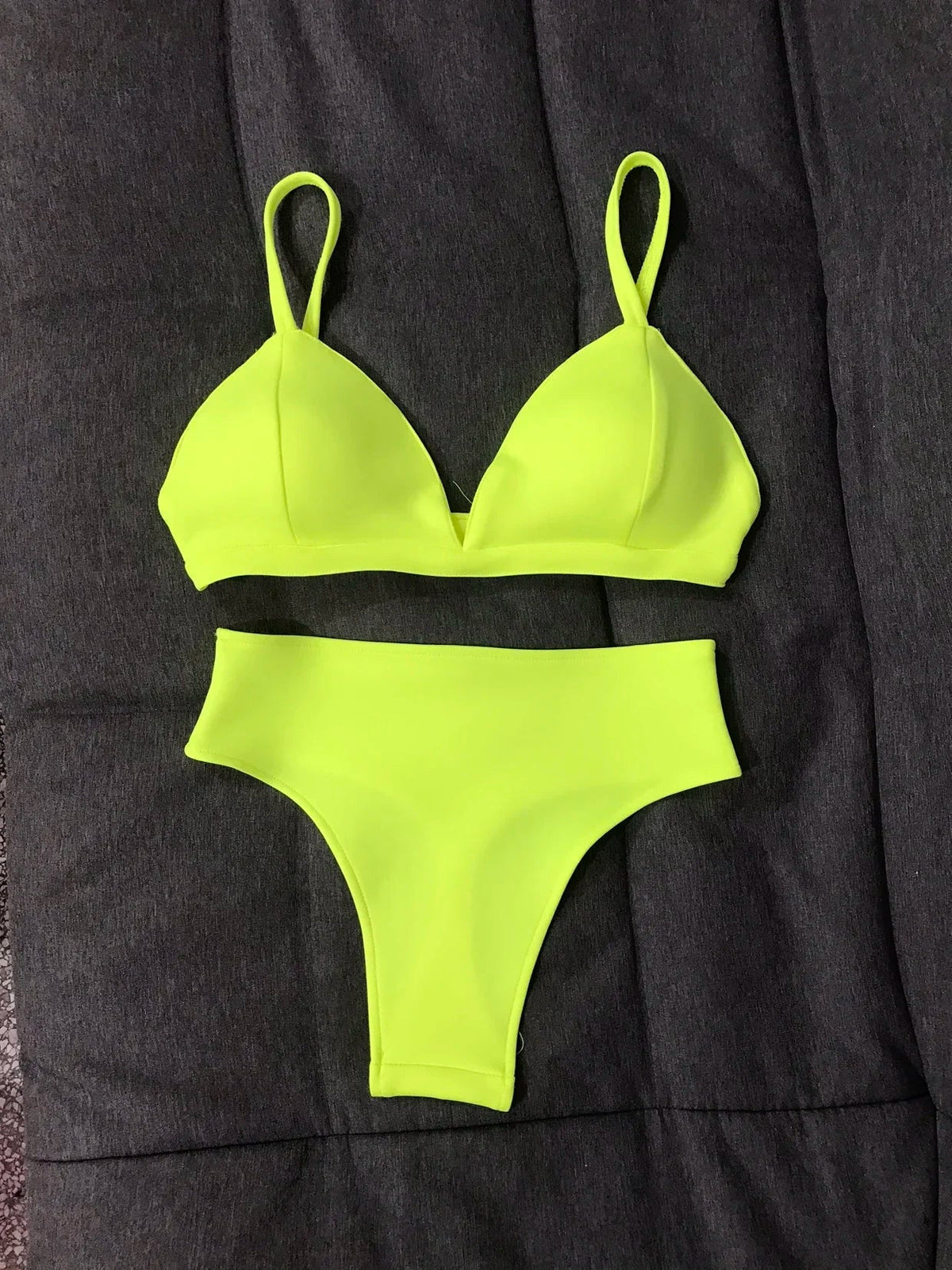 Neon Rave Bikini Set – Women's Stretch Pole Dance Outfit, Club & Festival Stage Wear