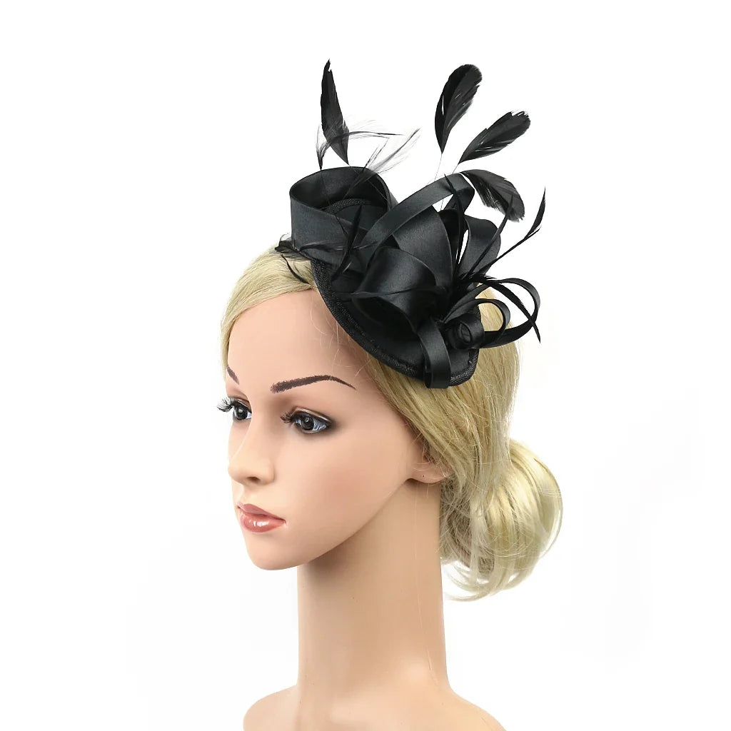 Women’s Feather Fascinator Hairband for Derby, Tea Parties & Events
