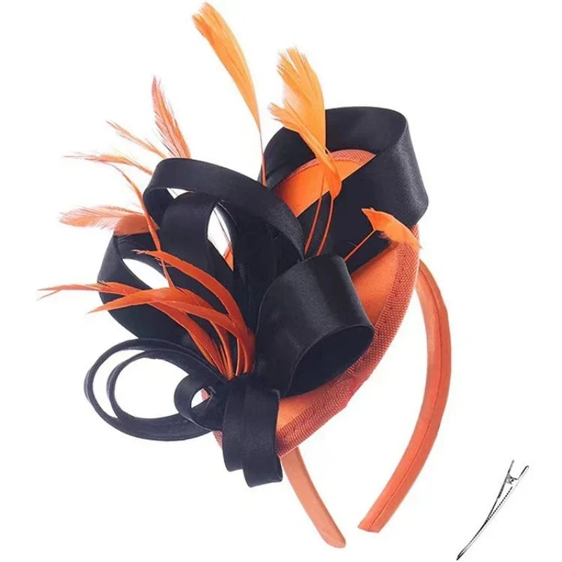 Women’s Feather Fascinator Hairband for Derby, Tea Parties & Events