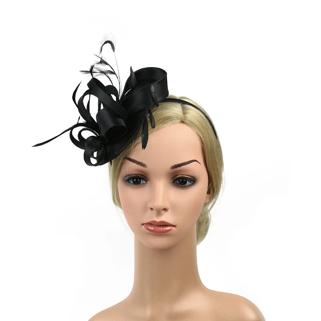 Women’s Feather Fascinator Hairband for Derby, Tea Parties & Events