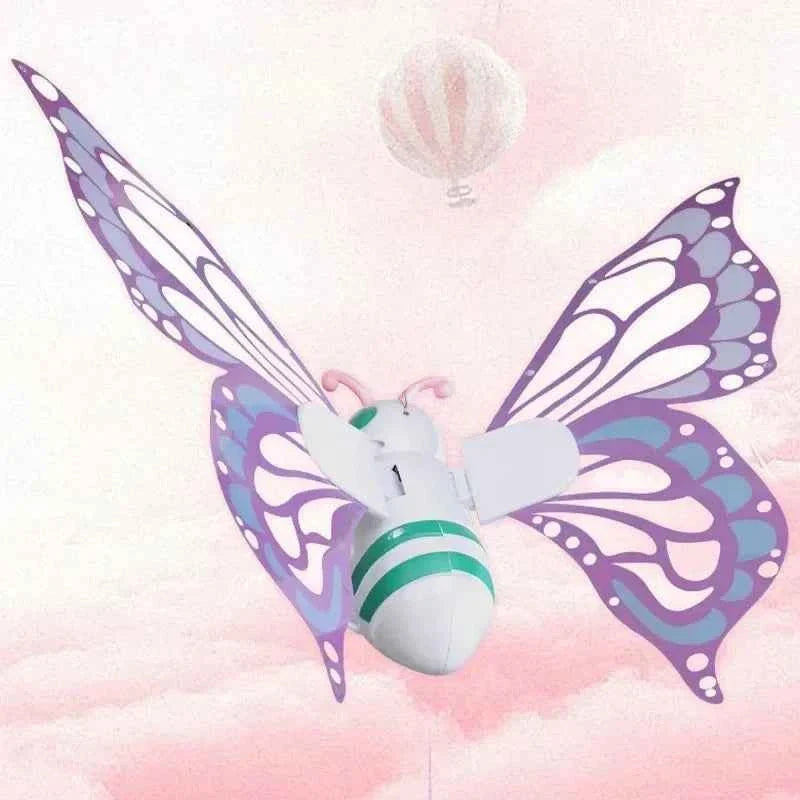 Electric Butterfly Wings Moving Elf Wing with Light Fairy Wings for Kids Birthday Christmas Cosplay Dress Up Angel Girls Toy