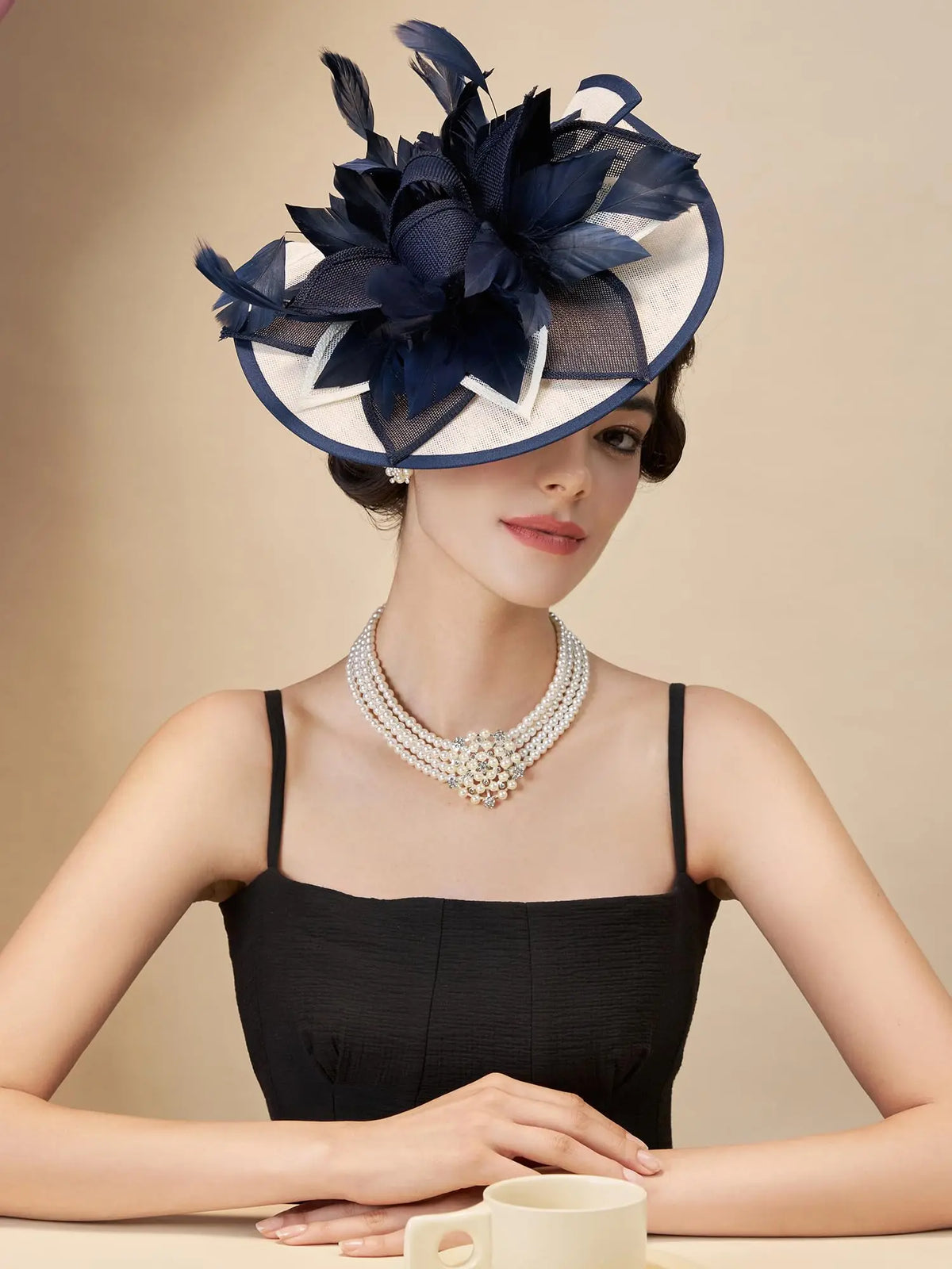 Showgirl Feather Fascinator Headband | Statement Party & Derby Hat