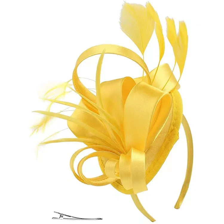 Women’s Feather Fascinator Hairband for Derby, Tea Parties & Events