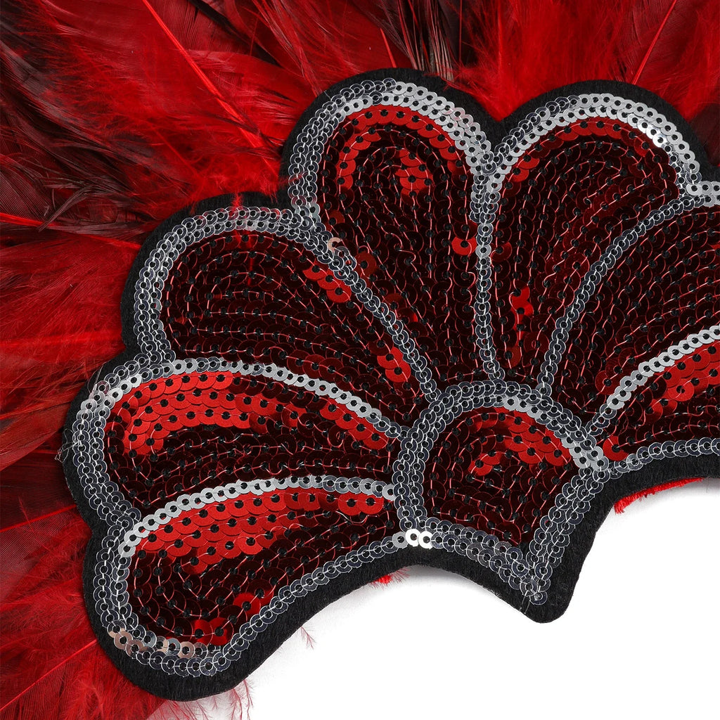 Mardi Gras Feather Crown Headband for Women | Glitter Sequin Carnival Hair Accessory