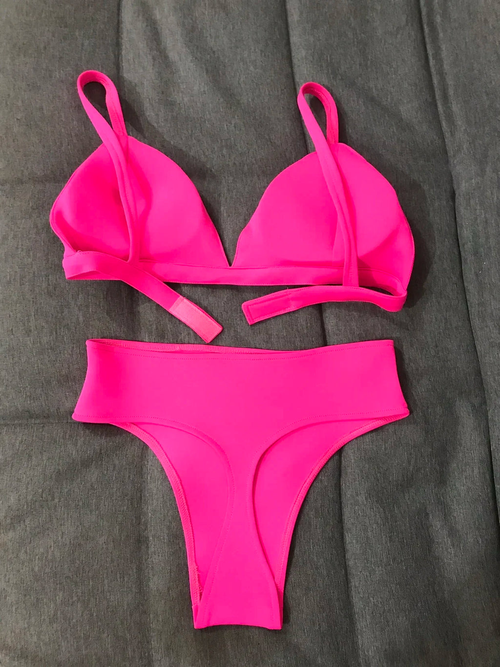 Neon Rave Bikini Set – Women's Stretch Pole Dance Outfit, Club & Festival Stage Wear