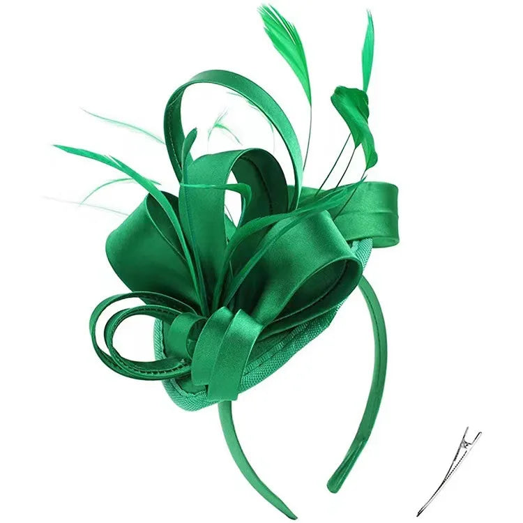 Women’s Feather Fascinator Hairband for Derby, Tea Parties & Events