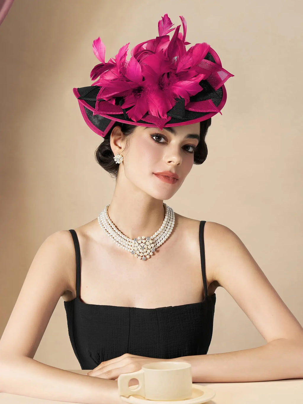 Showgirl Feather Fascinator Headband | Statement Party & Derby Hat
