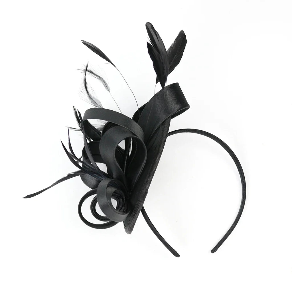 Women’s Feather Fascinator Hairband for Derby, Tea Parties & Events