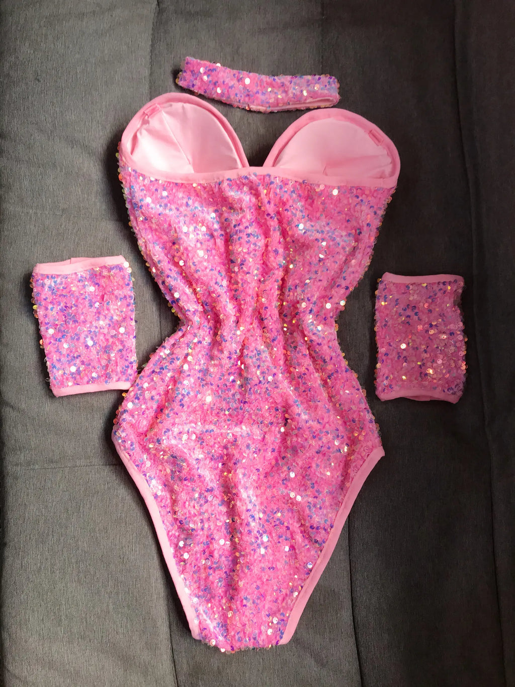 Women's Sequin Dance Bodysuit Costume for Dai & Chinese Folk Dance