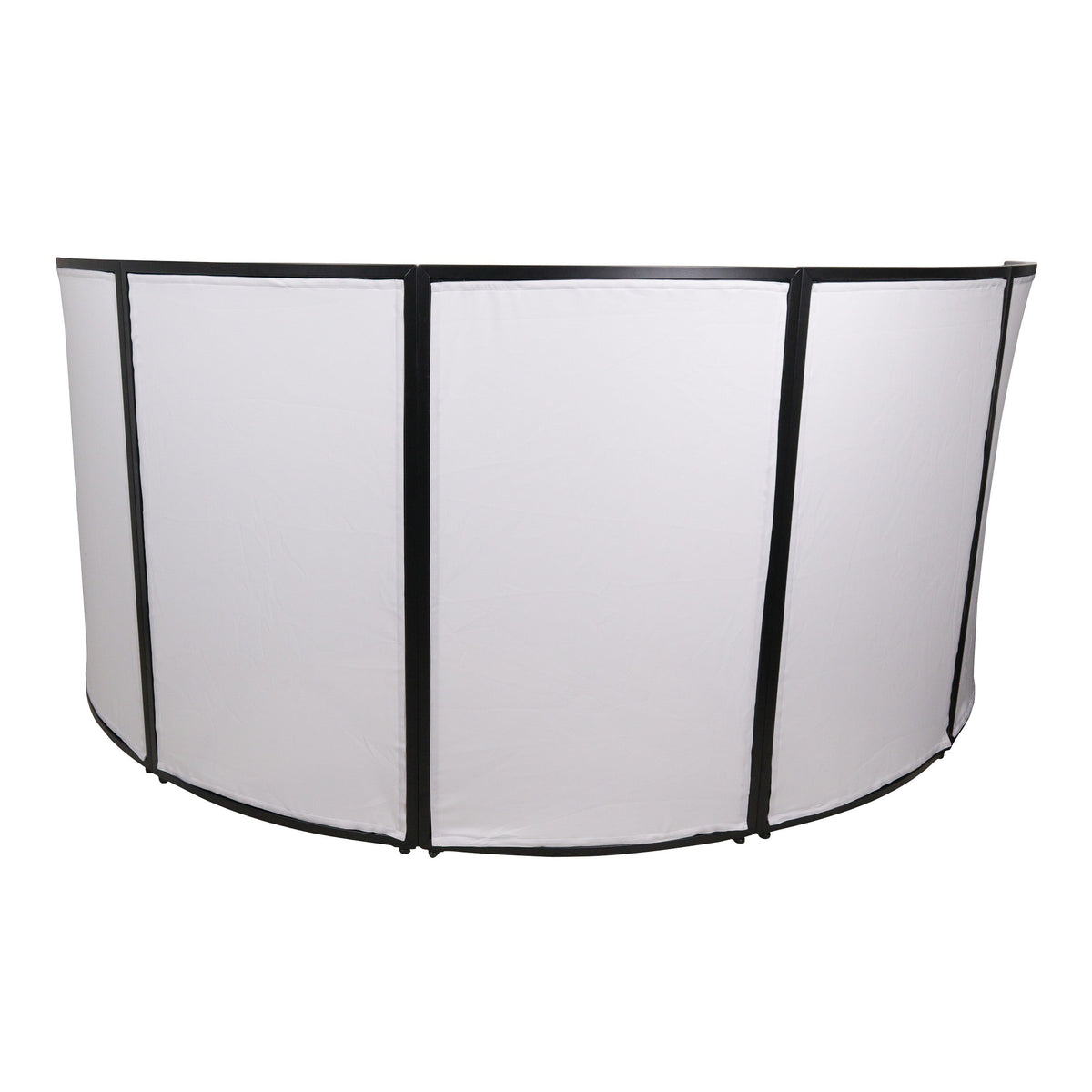 ProX XF-LUNABLK - LUNA DJ Facade 5 Panel Curved with Black White Scrim Kit Black Hardware