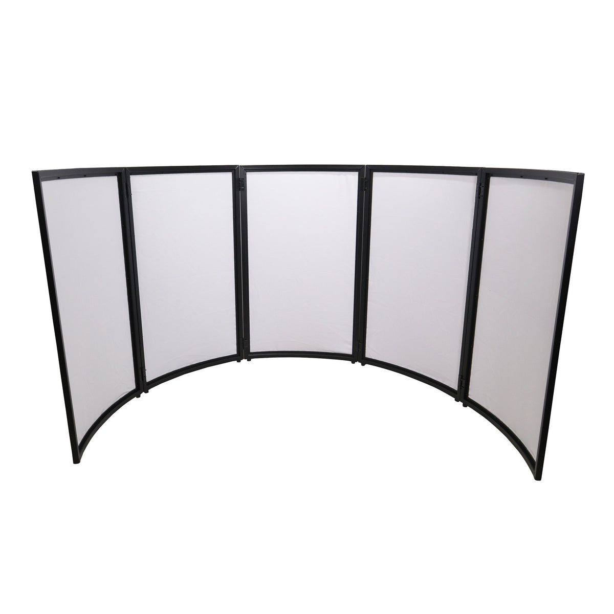 ProX XF-LUNABLK - LUNA DJ Facade 5 Panel Curved with Black White Scrim Kit Black Hardware