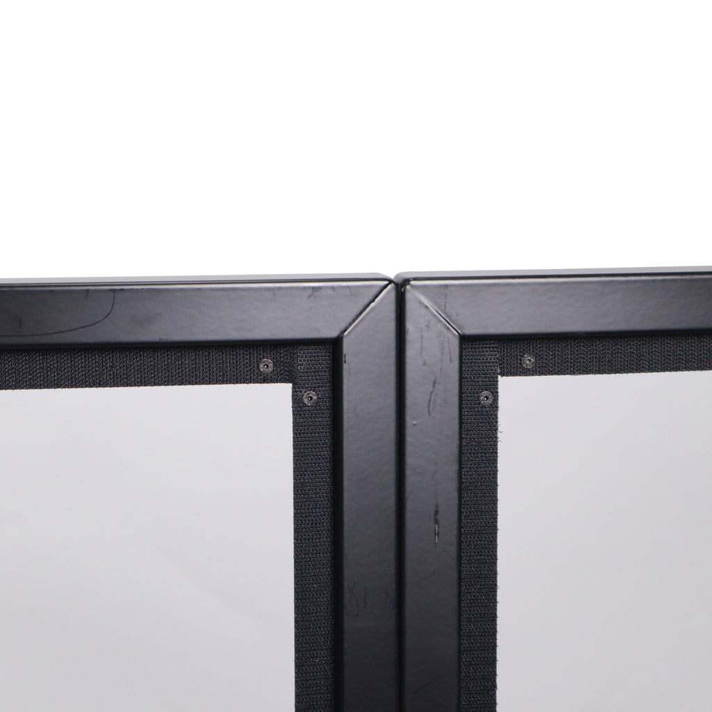 ProX XF-LUNABLK - LUNA DJ Facade 5 Panel Curved with Black White Scrim Kit Black Hardware