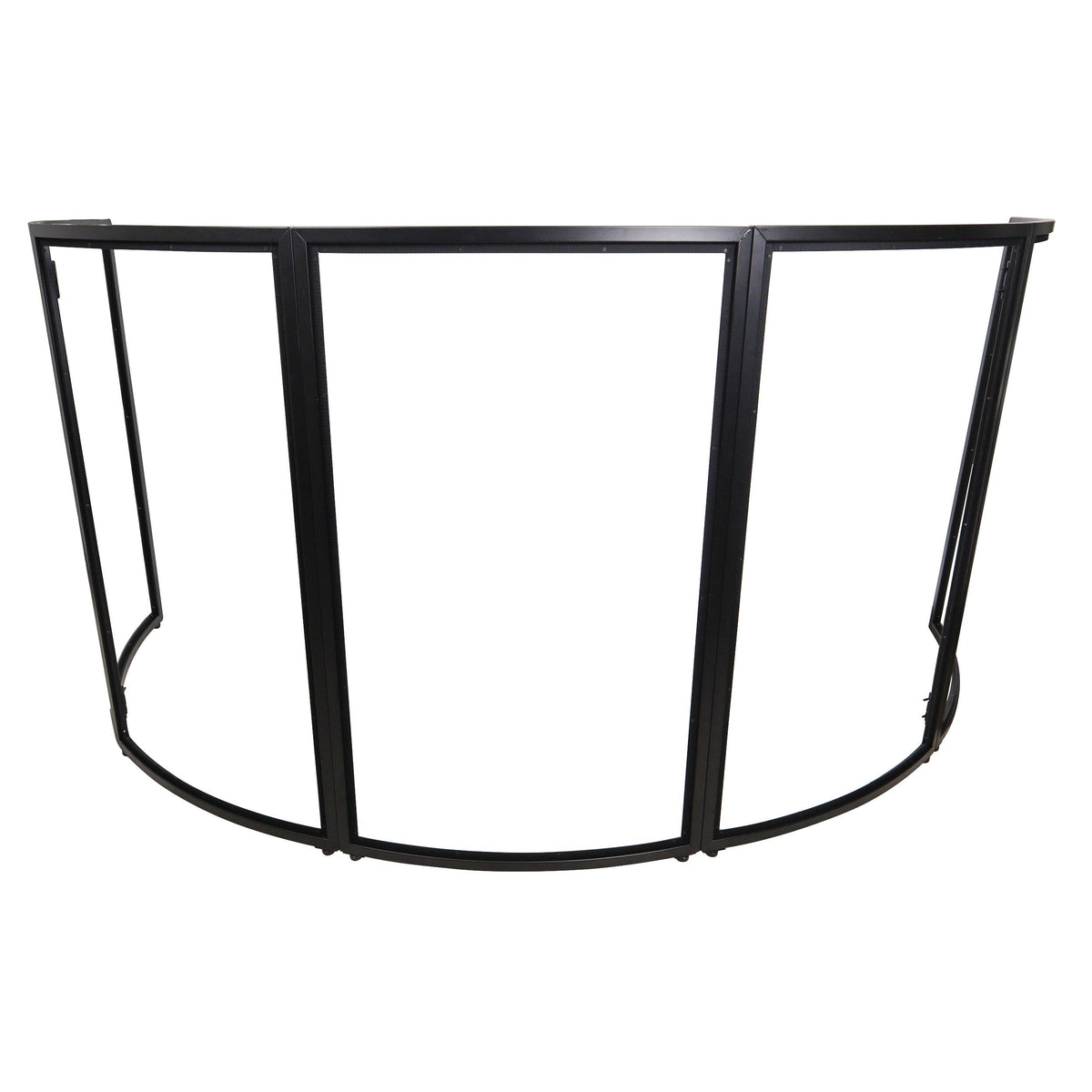 ProX XF-LUNABLK - LUNA DJ Facade 5 Panel Curved with Black White Scrim Kit Black Hardware