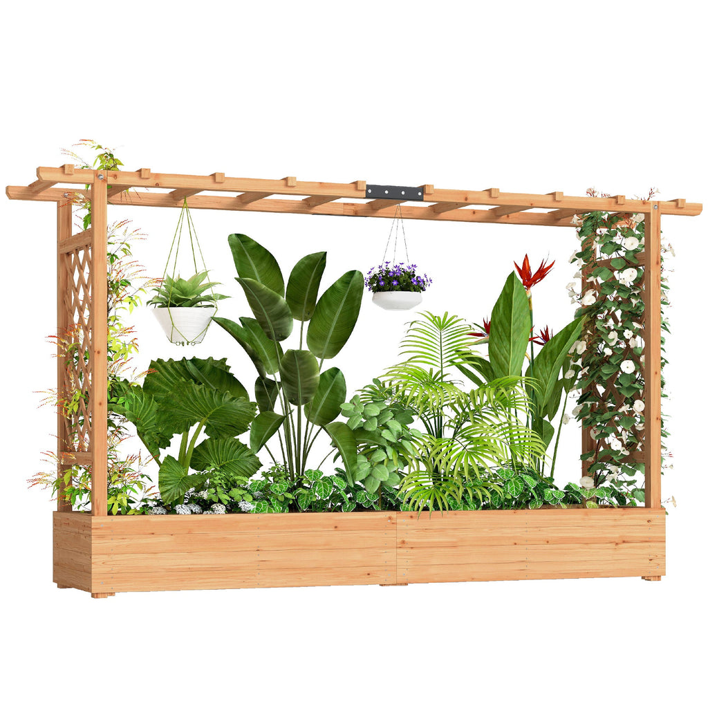 Outsunny Raised Garden Bed with Trellis