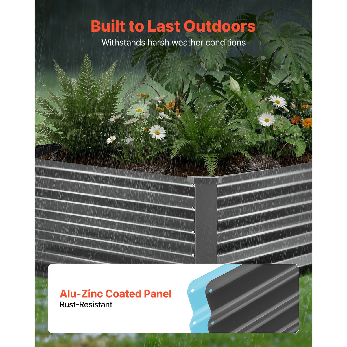 2 Pack Galvanized Raised Garden Beds