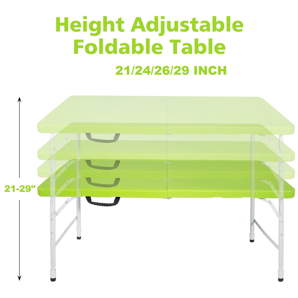 4ft Foldable Outdoor Table with Durable Construction - White