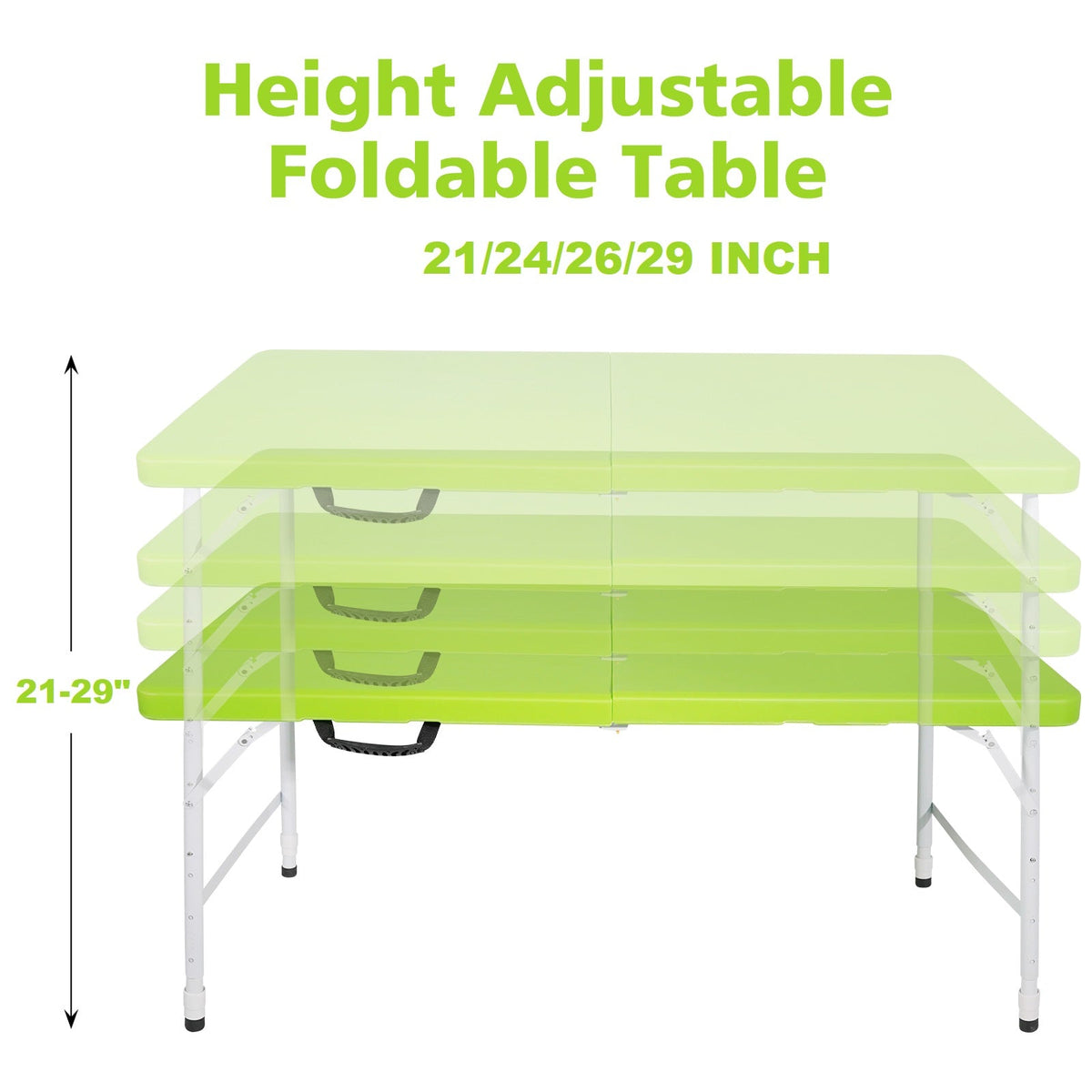 4ft Foldable Outdoor Table with Durable Construction - White