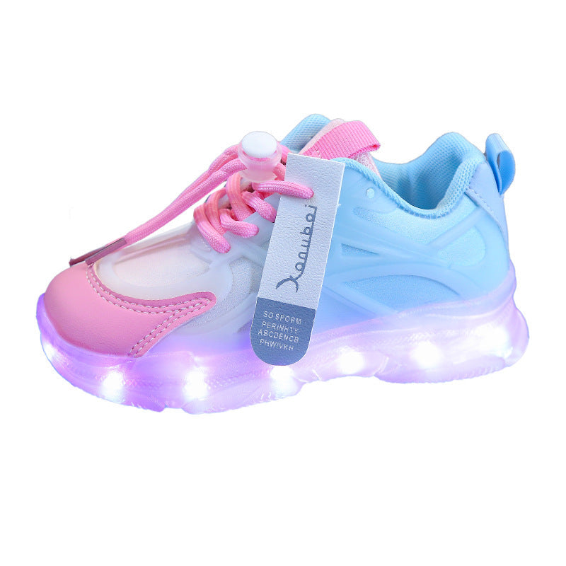 Rechargeable Glowing Shoes Colorful Light-Up Kids Shoes