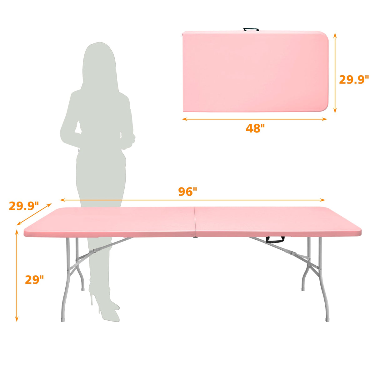 8ft Foldable Outdoor Table