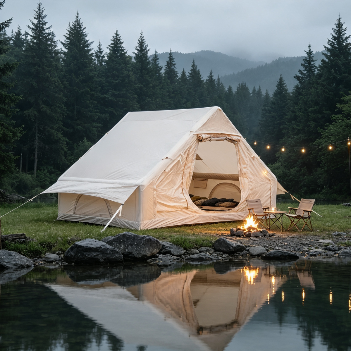 Inflatable Camping Tents with Hand Pump