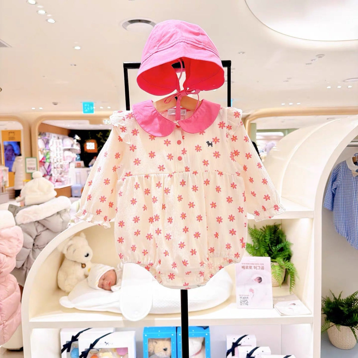Cute Floral Romper With Hood