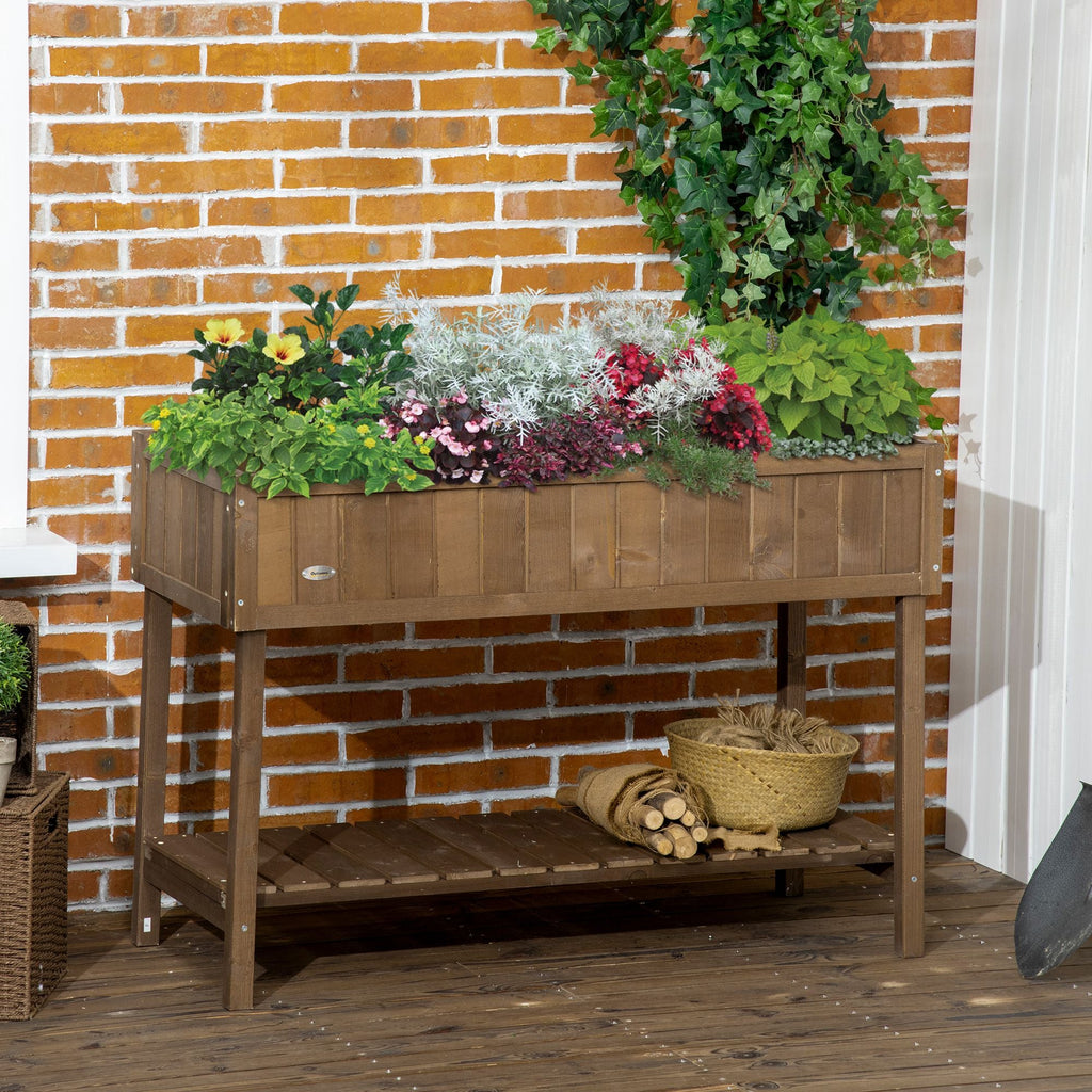 Outsunny 43x18x30in Raised Garden Bed