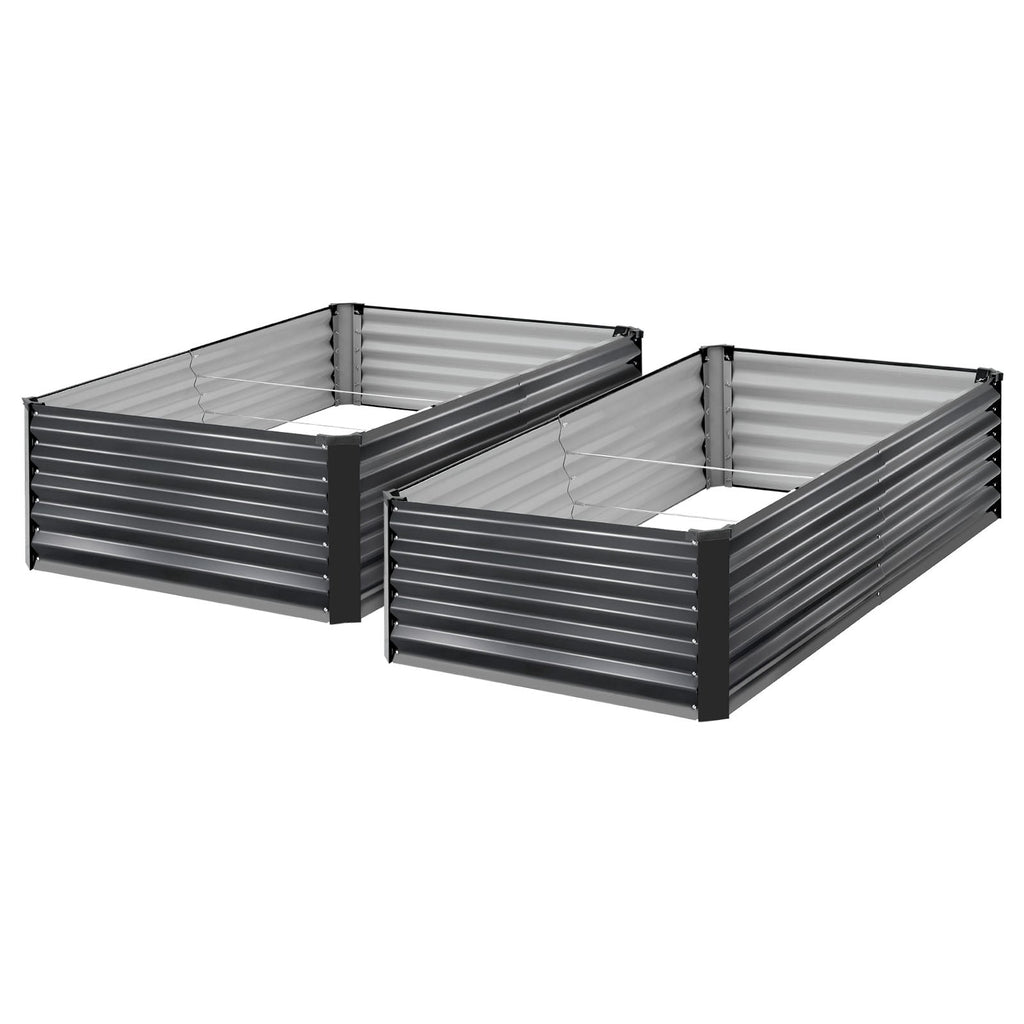 2 Pack Galvanized Raised Garden Beds