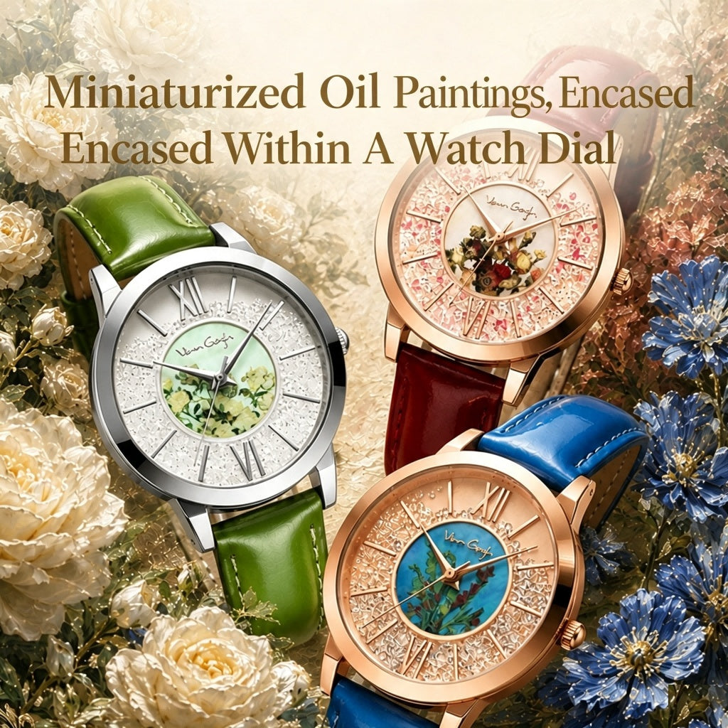 Van Gogh Women's Artistic Quartz Watch Leather Strap